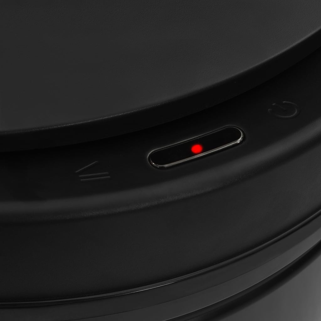 Prullenbak met automatische sensor 70 L koolstofstaal zwart – afbeelding 6