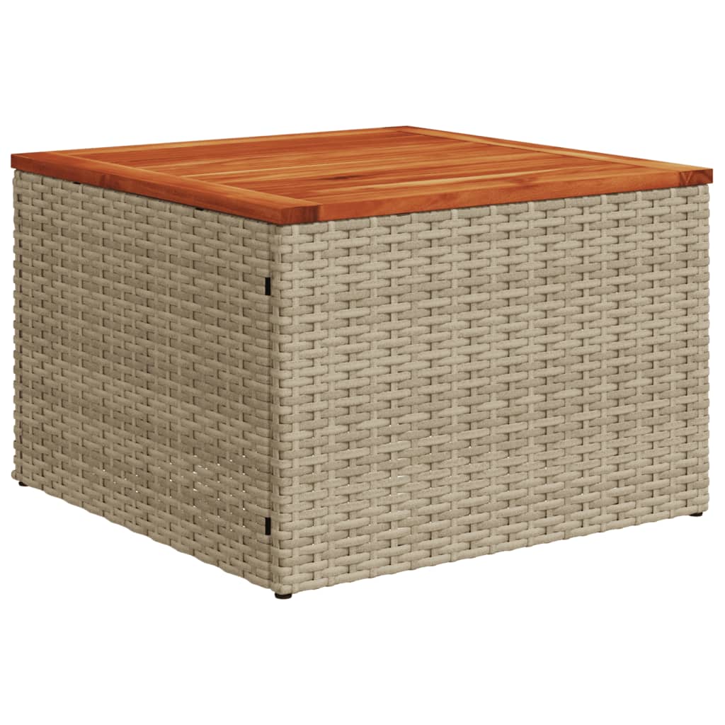 10-delige Loungeset met kussens poly rattan beige – afbeelding 7