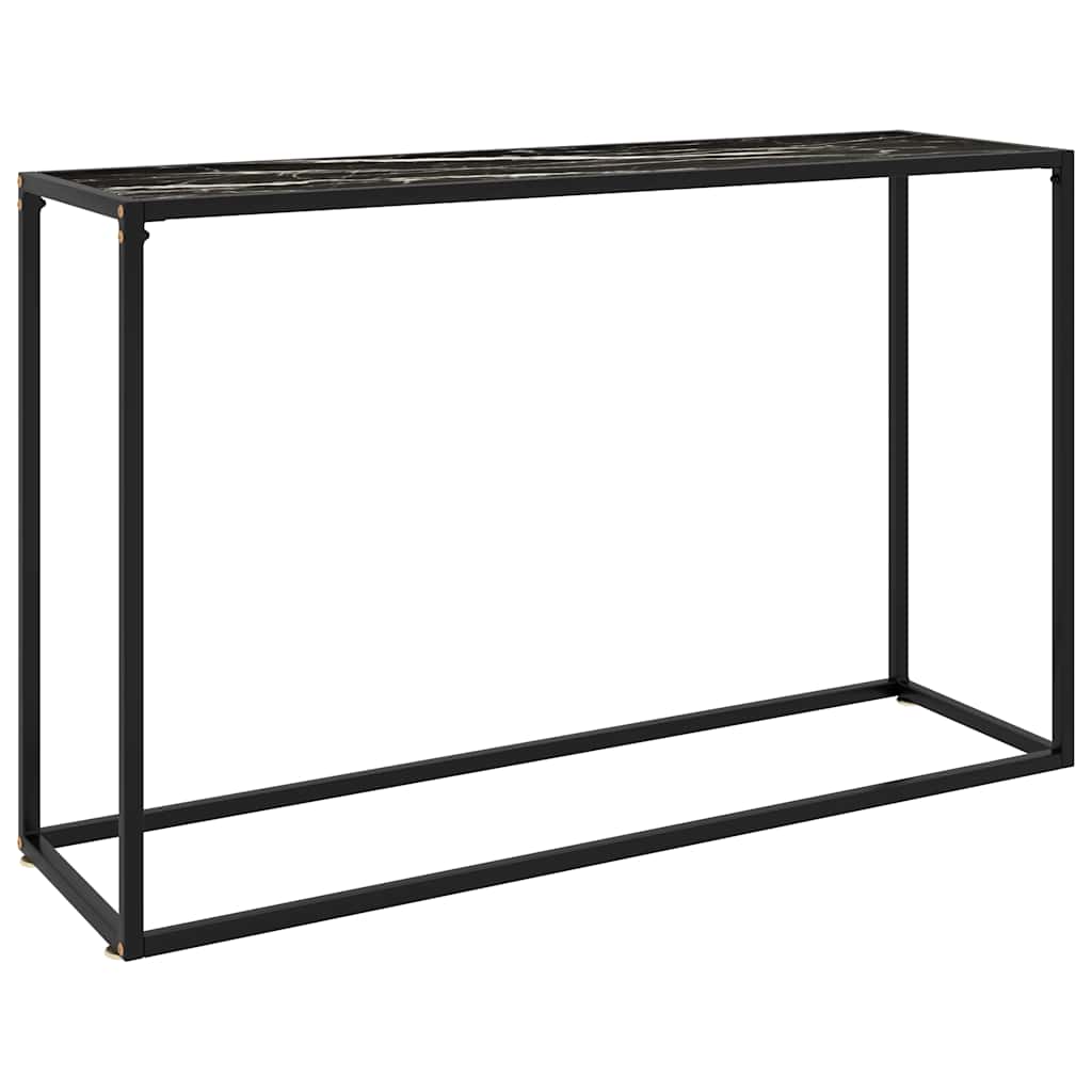 Wandtafel 120x35x75 cm gehard glas zwart