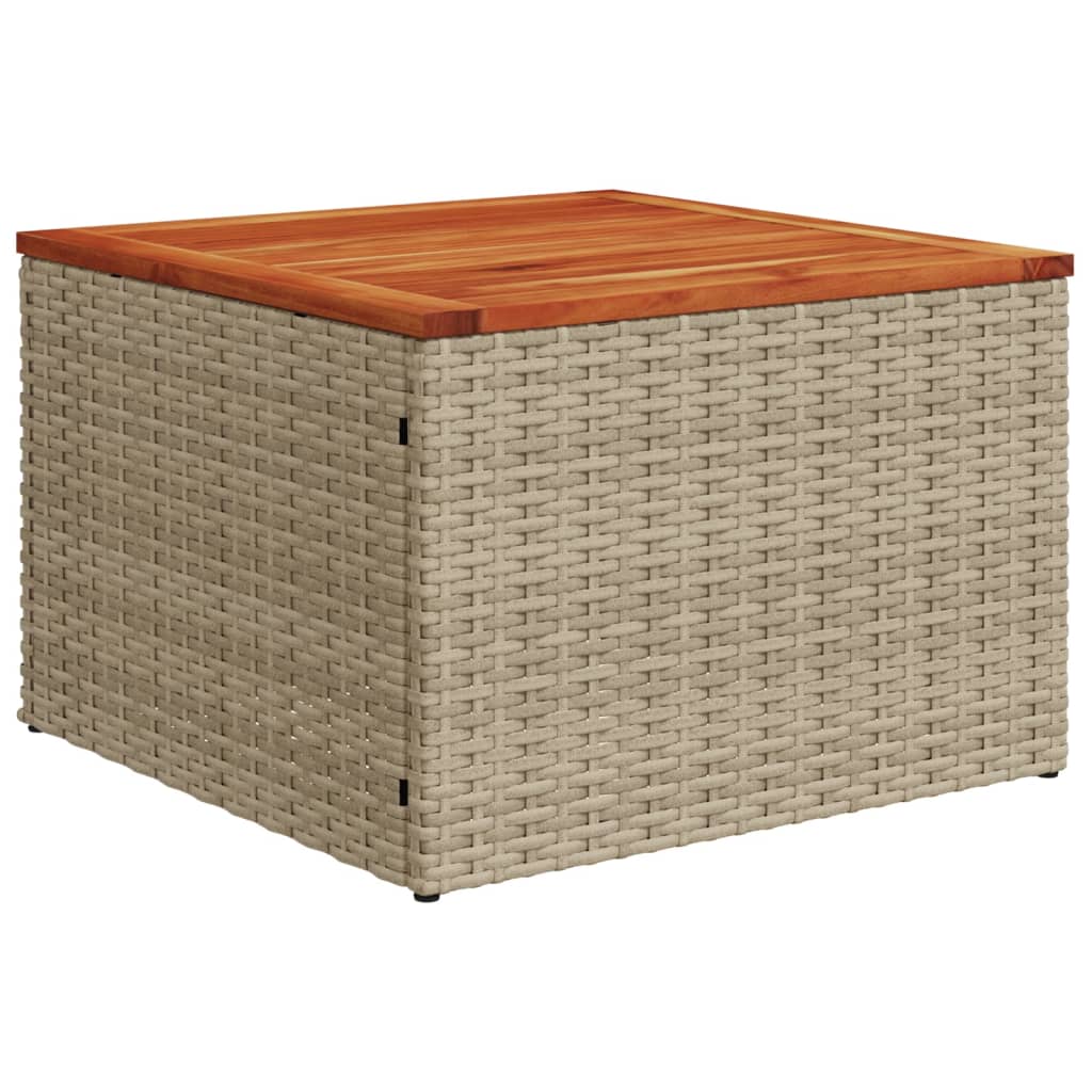 14-delige Loungeset met kussens poly rattan beige – afbeelding 6