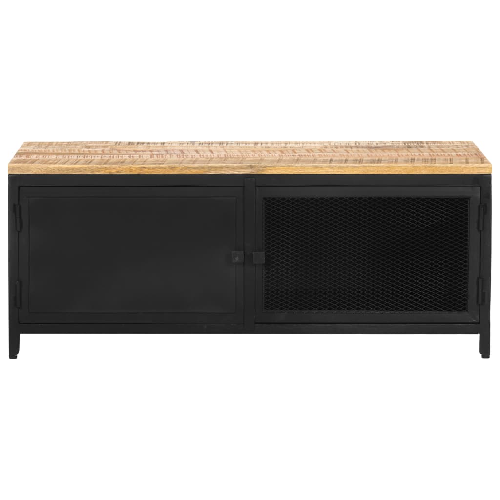 Salontafel 90x50x37 cm massief ruw mangohout – afbeelding 2