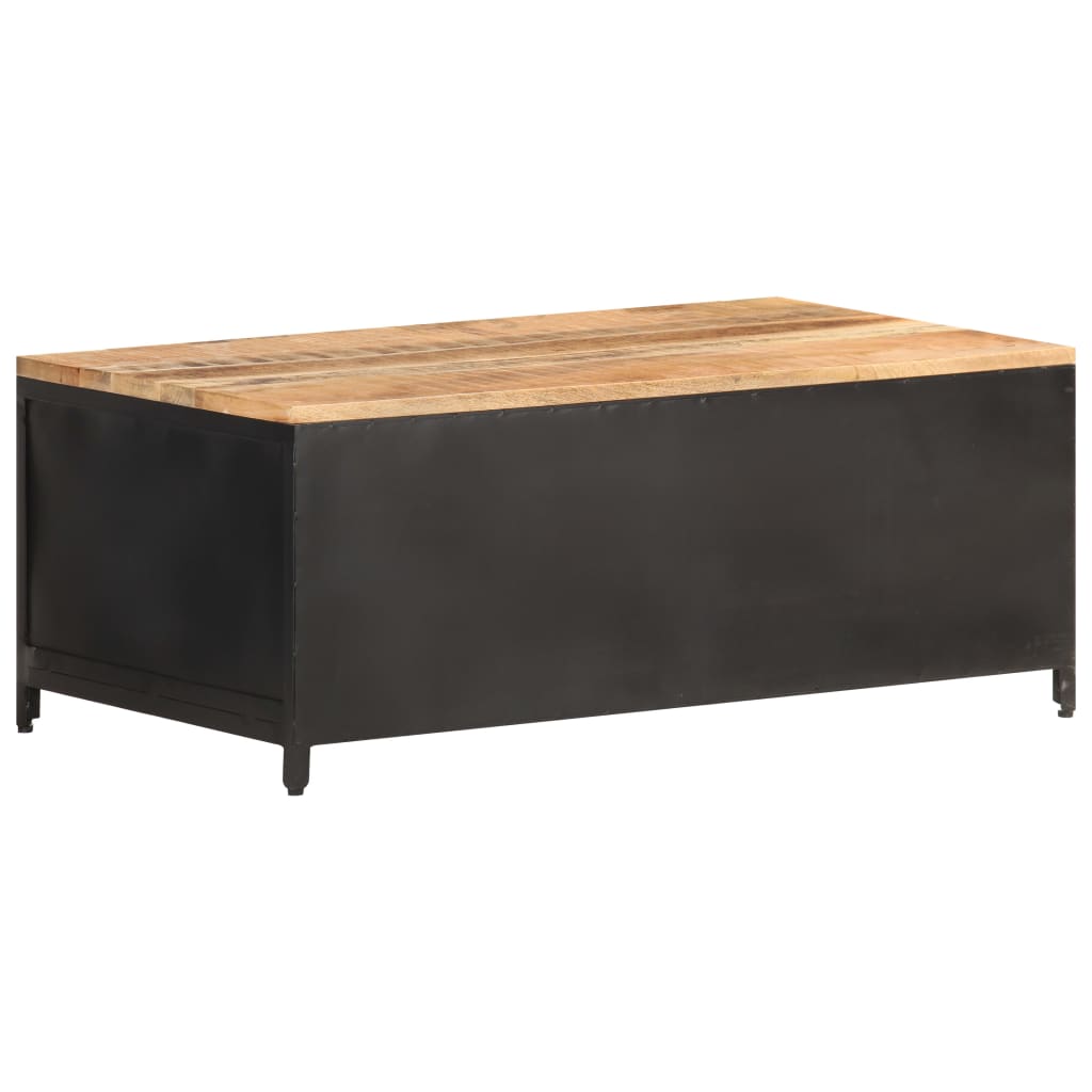 Salontafel 90x50x37 cm massief ruw mangohout – afbeelding 4