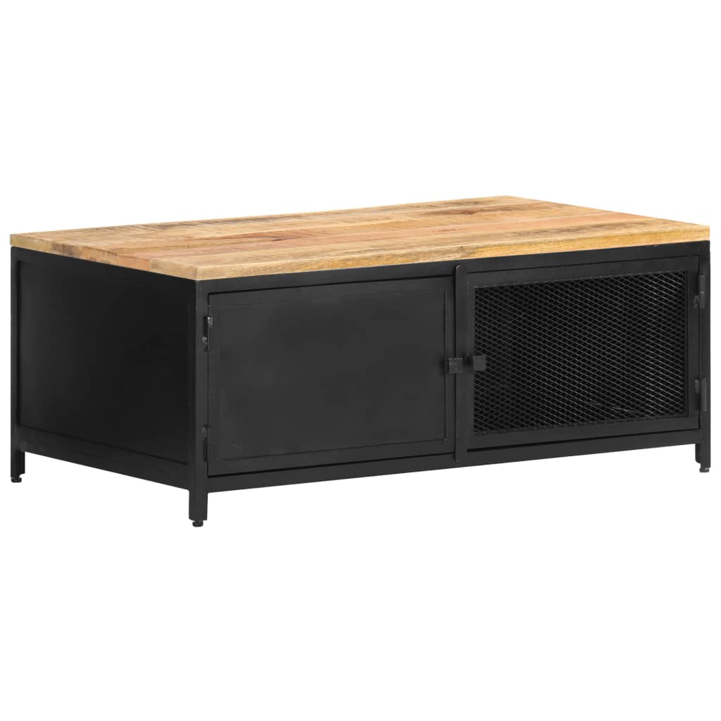 Salontafel 90x50x37 cm massief ruw mangohout – afbeelding 8