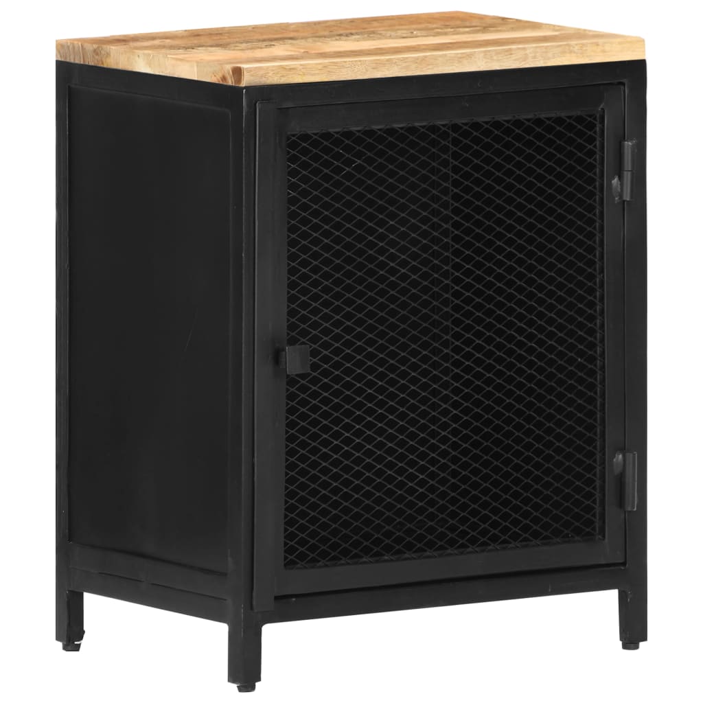 Nachtkastje 40x30x53 cm massief ruw mangohout – afbeelding 11
