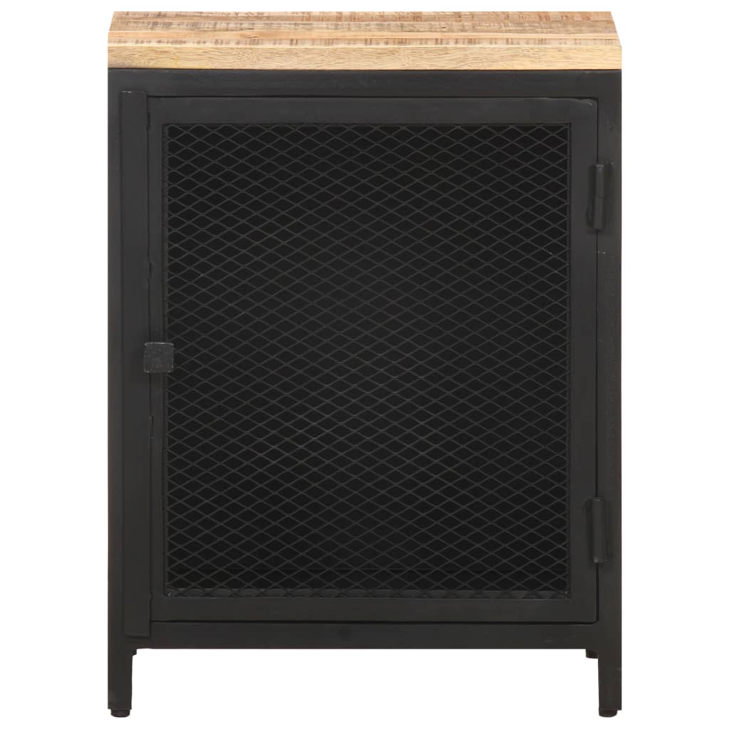 Nachtkastje 40x30x53 cm massief ruw mangohout – afbeelding 2