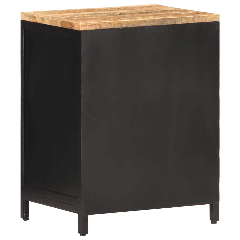 Nachtkastje 40x30x53 cm massief ruw mangohout – afbeelding 4