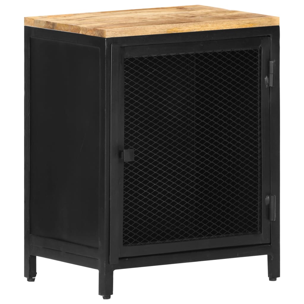 Nachtkastje 40x30x53 cm massief ruw mangohout – afbeelding 8
