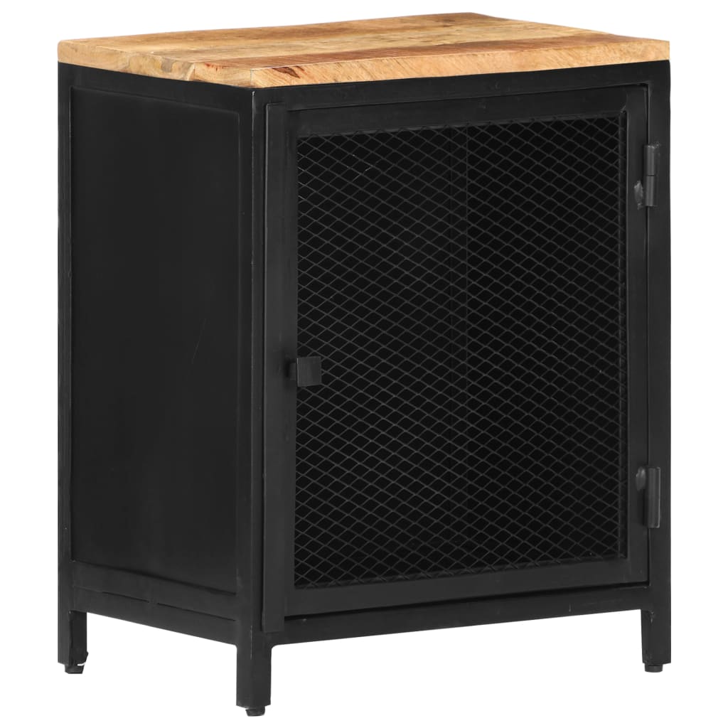 Nachtkastje 40x30x53 cm massief ruw mangohout – afbeelding 9