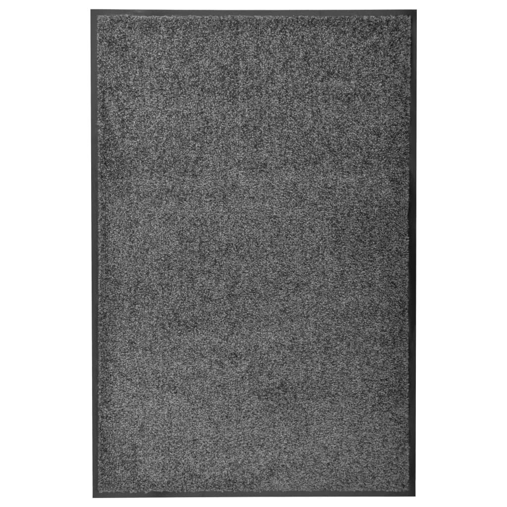 Deurmat wasbaar 60x90 cm antraciet