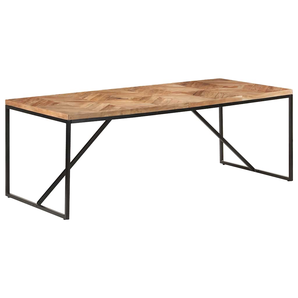Eettafel 200x90x76 cm massief acaciahout en mangohout – afbeelding 1