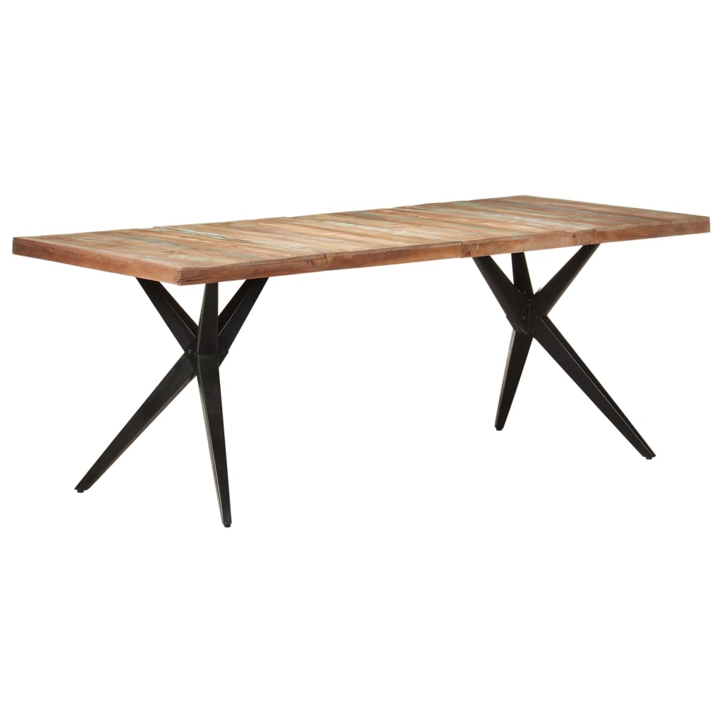 Eettafel 200x90x76 cm massief gerecycled hout – afbeelding 1