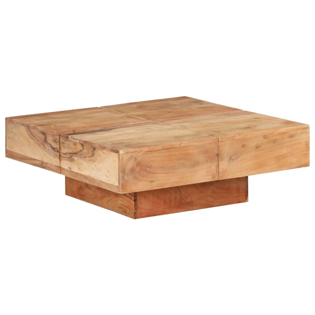 Salontafel 80x80x28 cm massief acaciahout