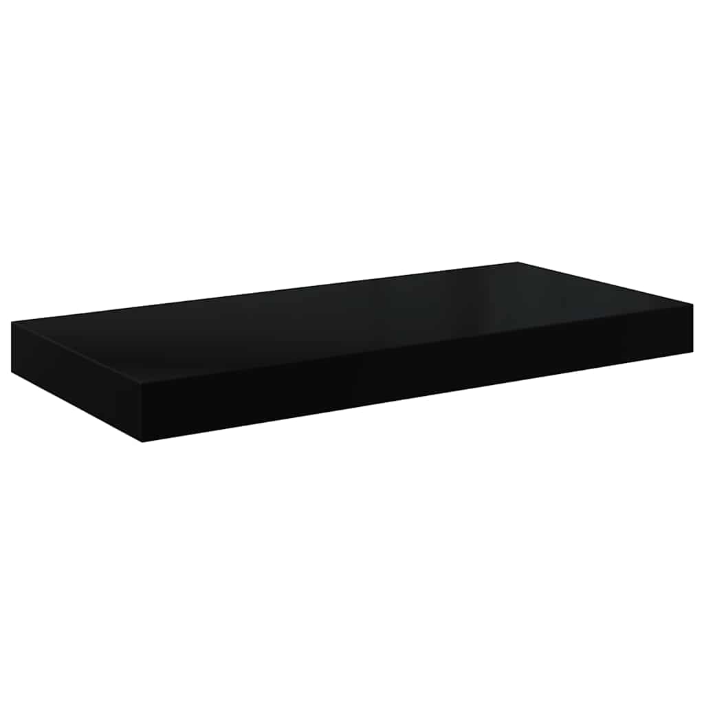 Wandschap zwevend 50x23,5x3,8 cm MDF hoogglans zwart