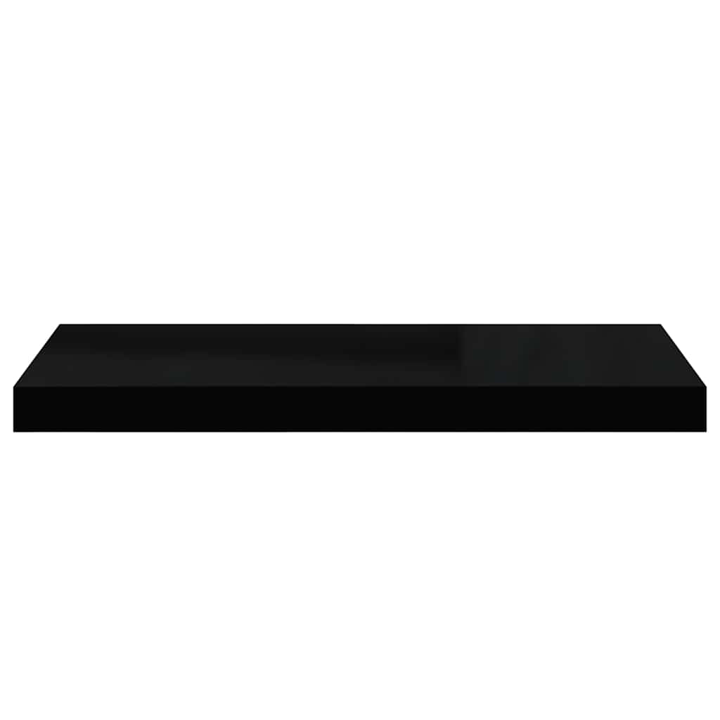 Wandschappen zwevend 4 st 60x23,5x3,8 cm MDF hoogglans zwart – afbeelding 6