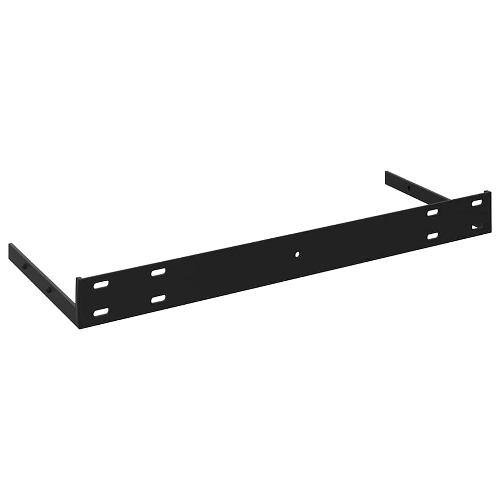 Wandschap zwevend 80x23,5x3,8 cm MDF hoogglans zwart – afbeelding 12