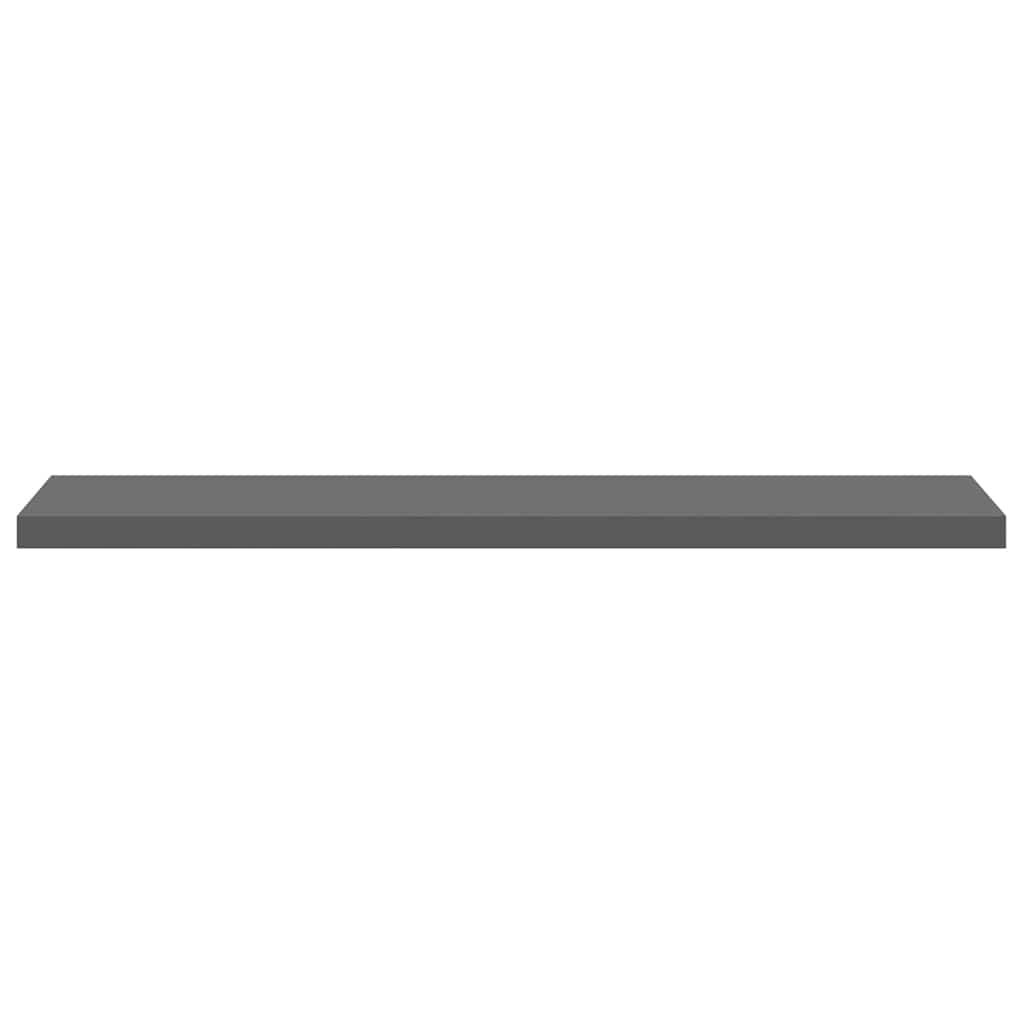 Wandschap zwevend 120x23,5x3,8 cm MDF hoogglans grijs – afbeelding 6