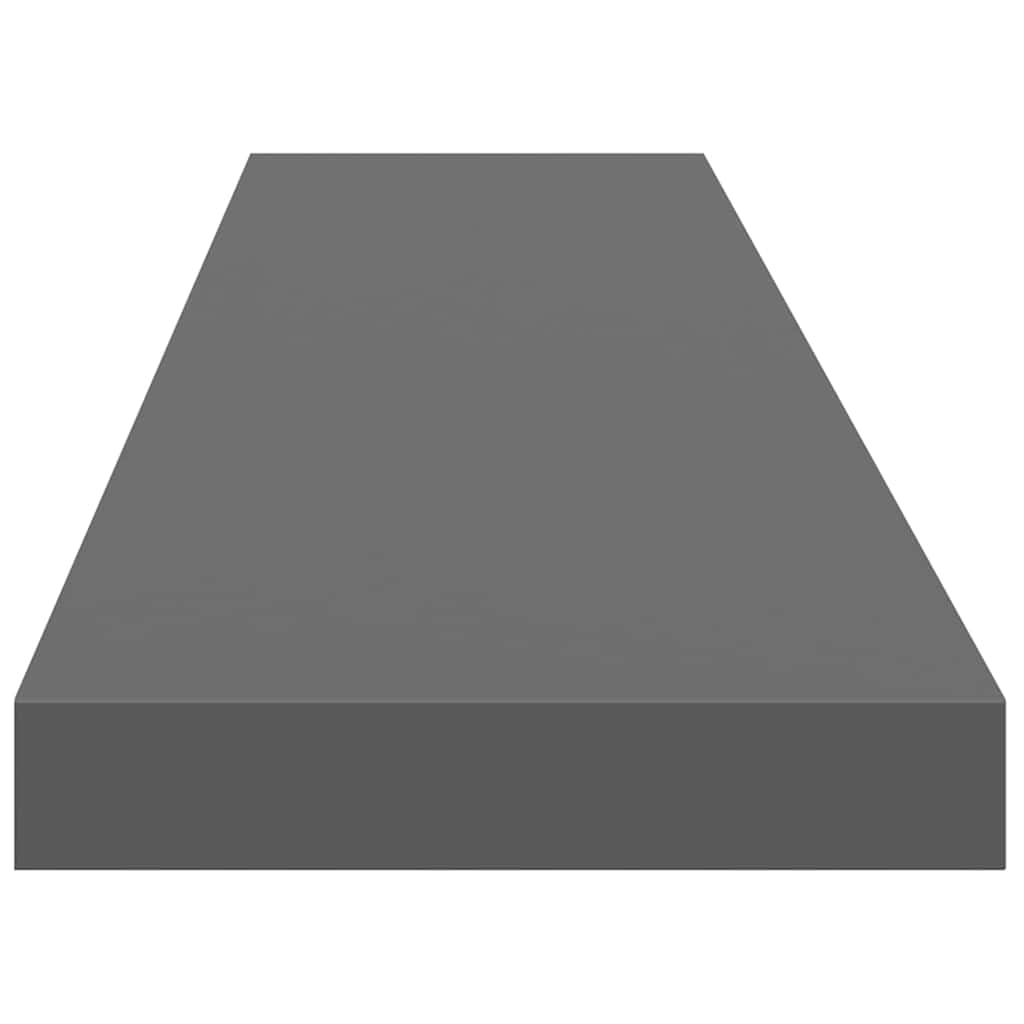 Wandschap zwevend 120x23,5x3,8 cm MDF hoogglans grijs – afbeelding 7