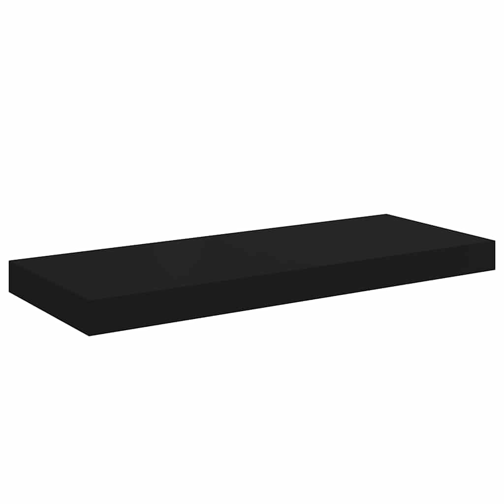 Wandschappen zwevend 4 st 60x23,5x3,8 cm MDF zwart – afbeelding 6