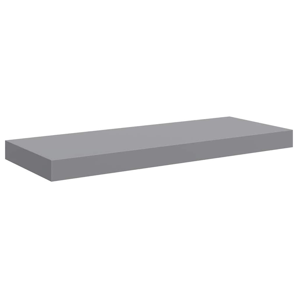 Wandschap zwevend 60x23,5x3,8 cm MDF grijs – afbeelding 2