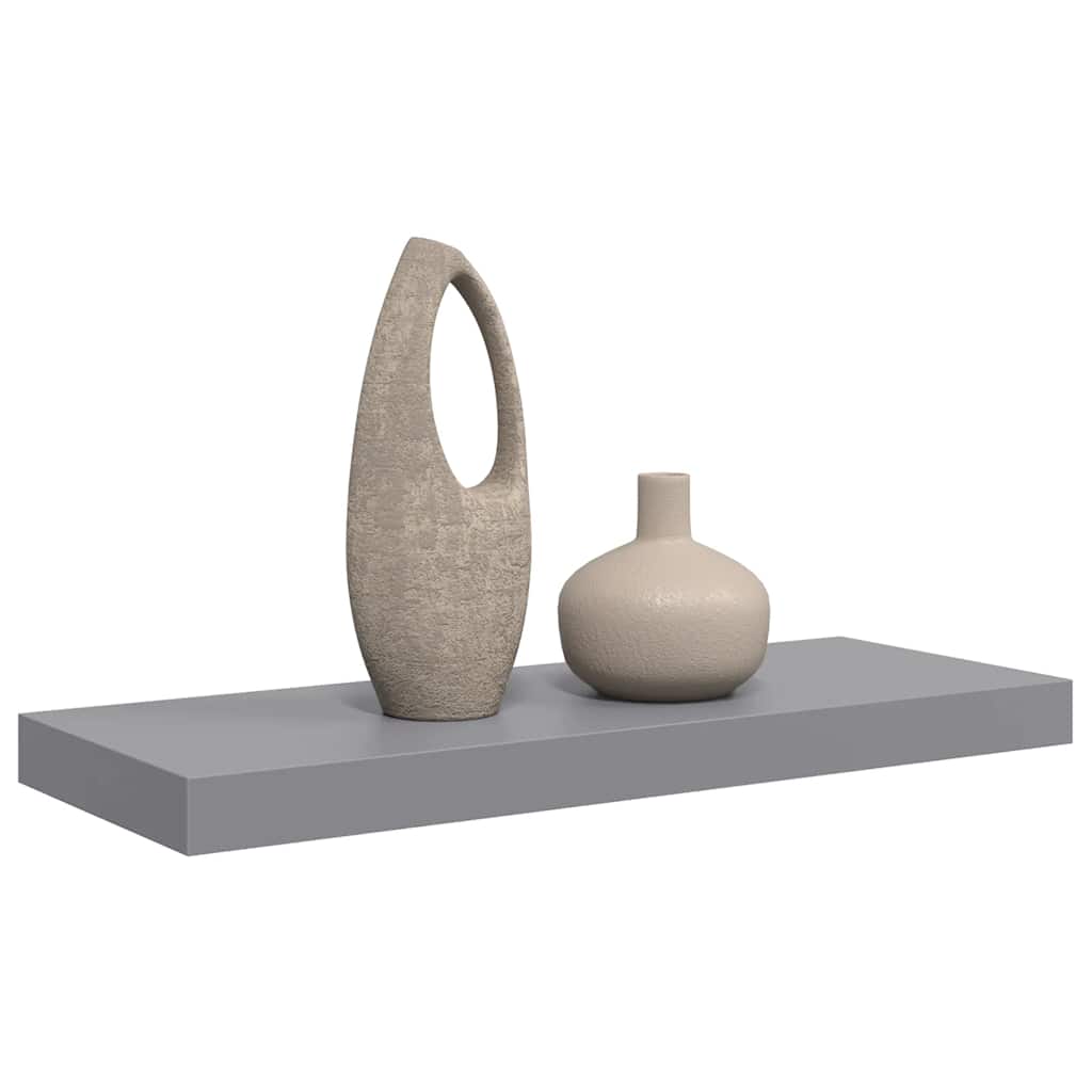 Wandschap zwevend 60x23,5x3,8 cm MDF grijs – afbeelding 5