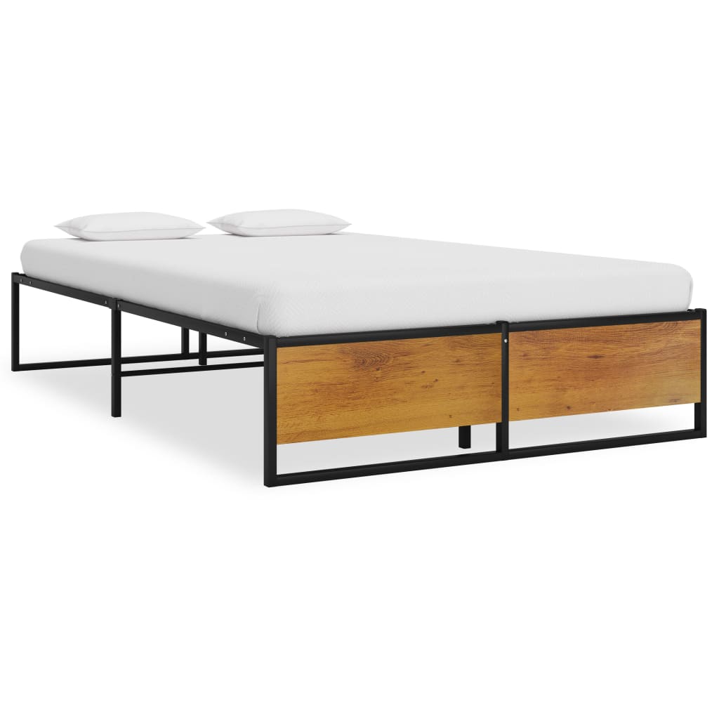 Bedframe metaal zwart 120x200 cm – afbeelding 1