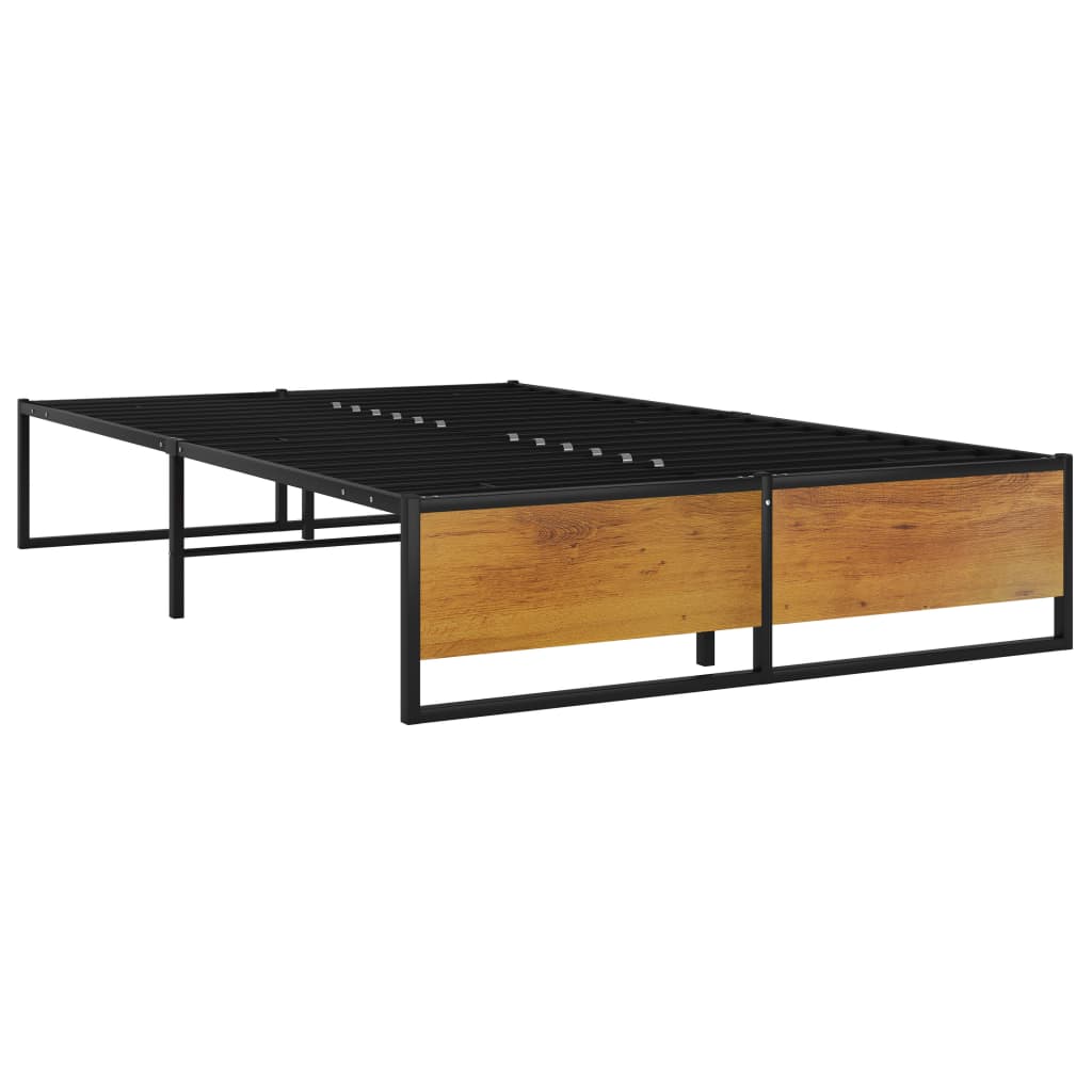 Bedframe metaal zwart 120x200 cm – afbeelding 2