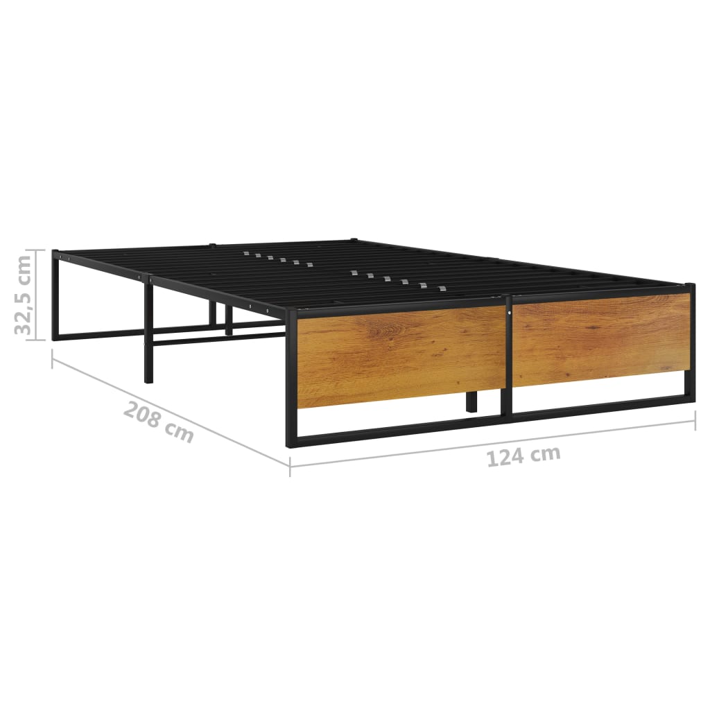 Bedframe metaal zwart 120x200 cm – afbeelding 7