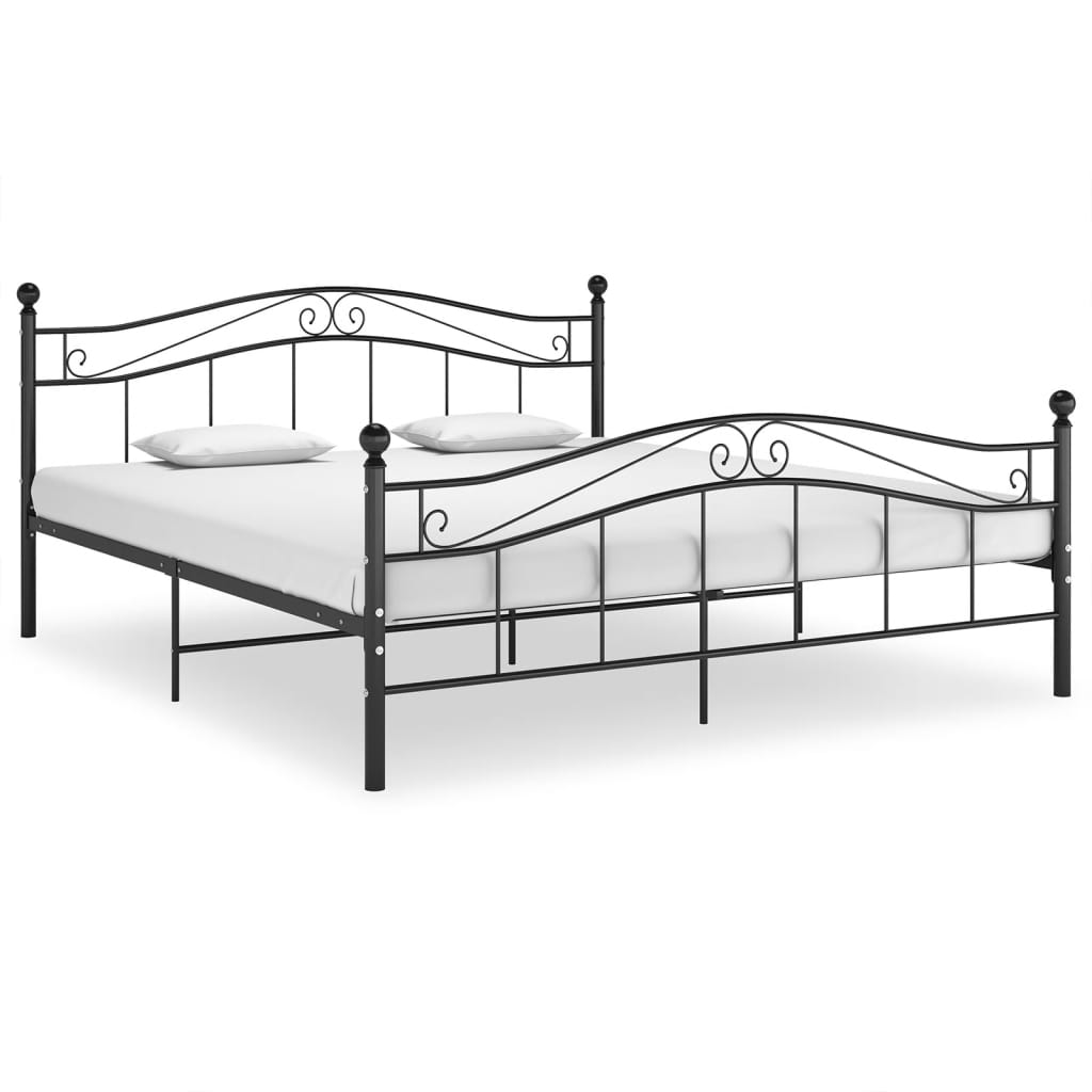 Bedframe metaal zwart 160x200 cm – afbeelding 1