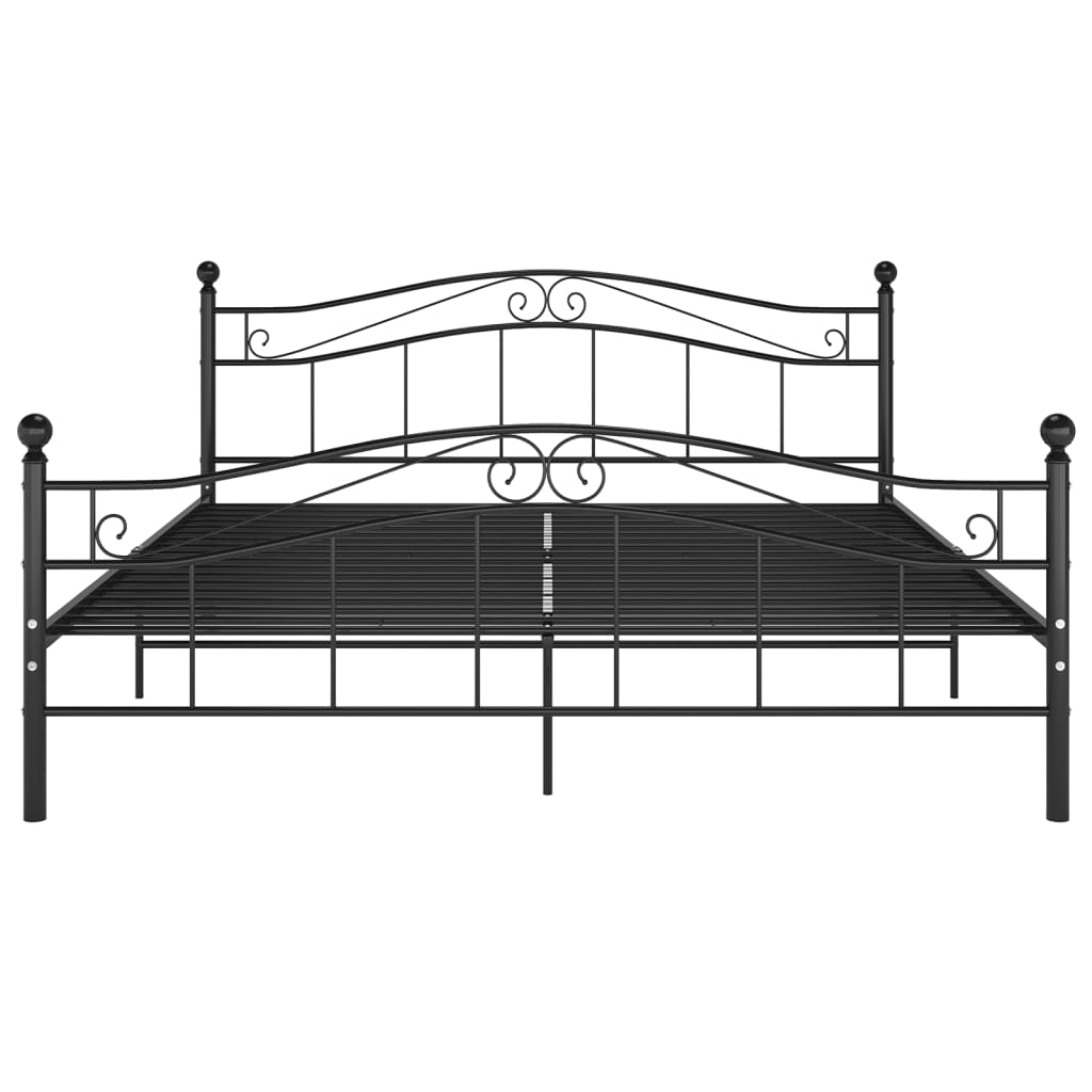 Bedframe metaal zwart 160x200 cm – afbeelding 3
