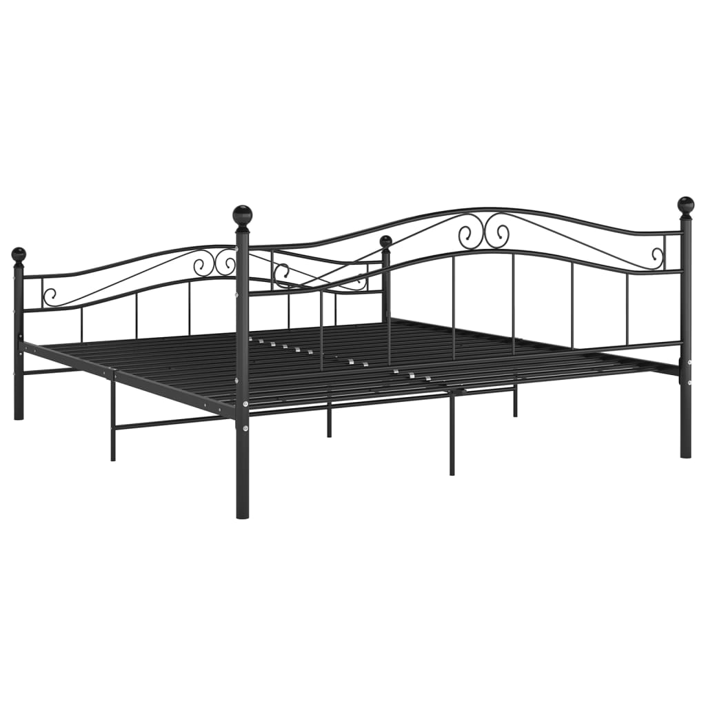 Bedframe metaal zwart 160x200 cm – afbeelding 5