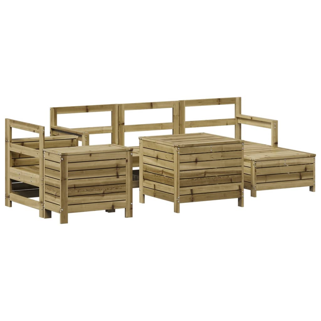7-delige Loungeset geïmpregneerd grenenhout – afbeelding 2