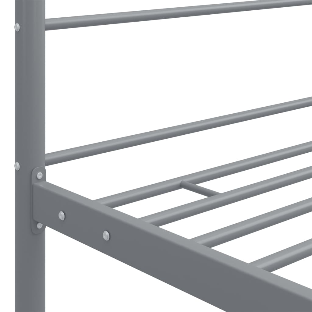 Hemelbedframe metaal grijs 200x200 cm – afbeelding 5
