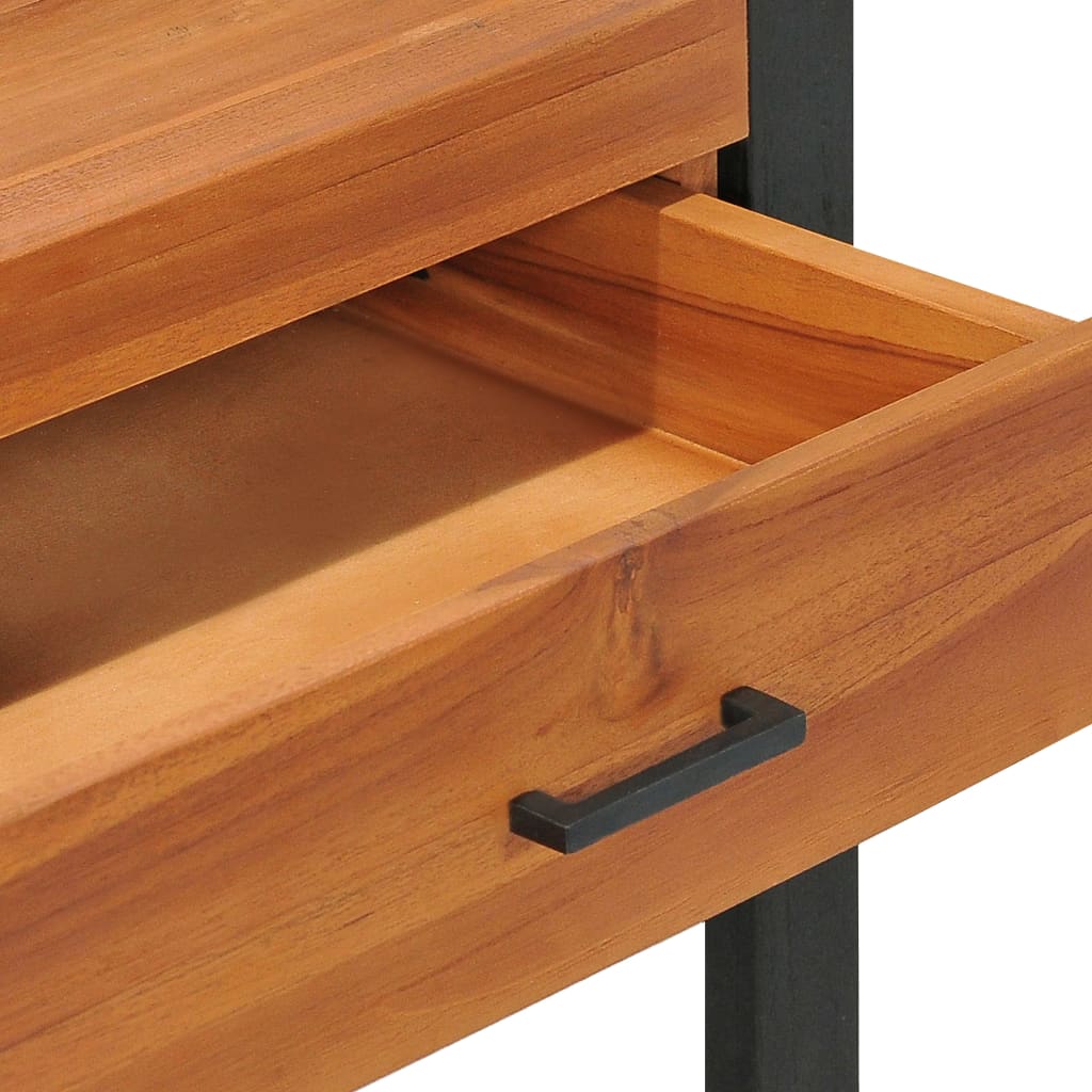 Bureau met 2 lades 100x40x75 cm teakhout – afbeelding 8