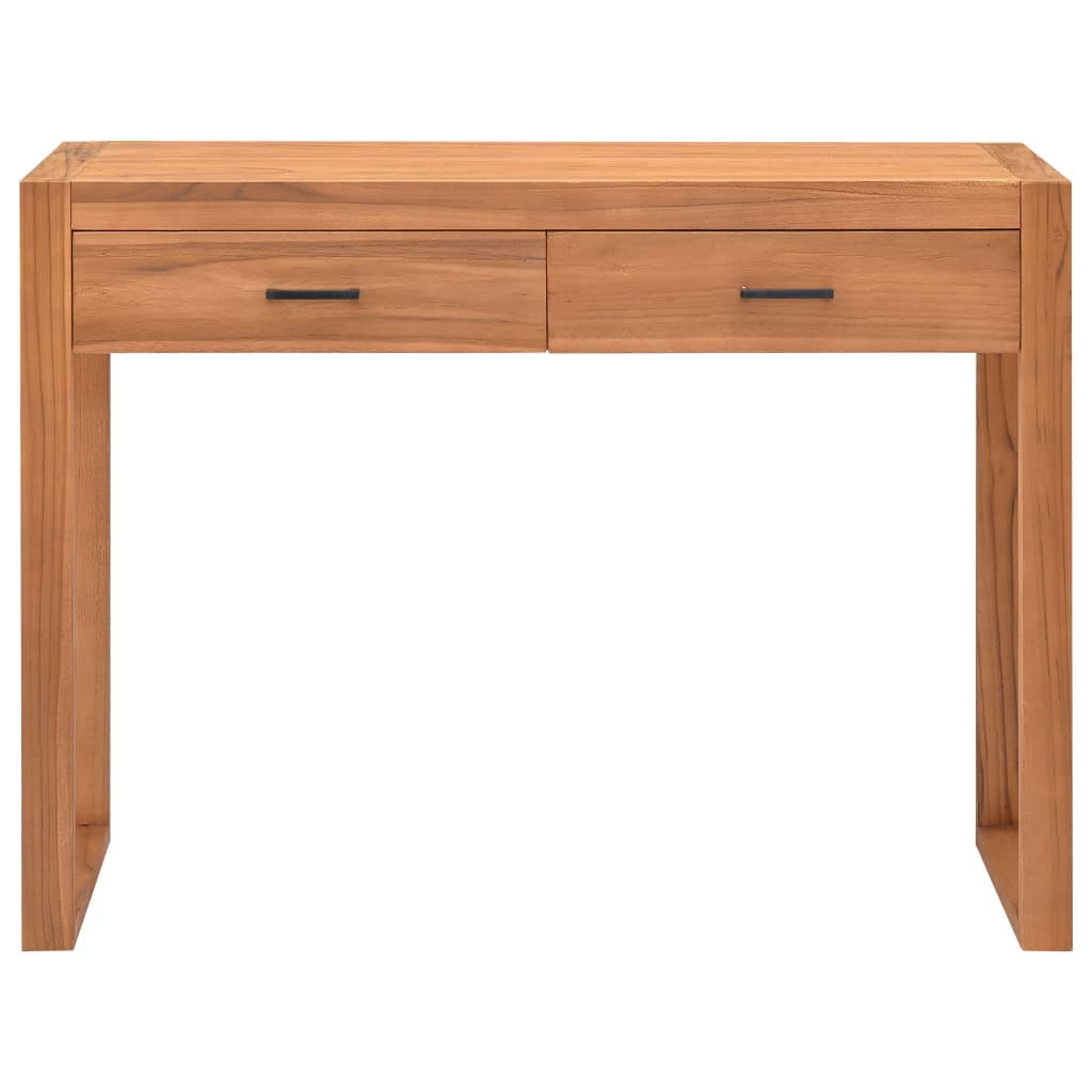 Bureau met 2 lades 100x40x75 cm teakhout – afbeelding 3
