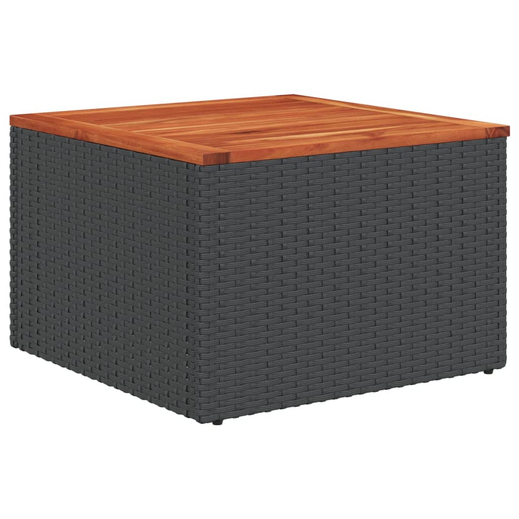 10-delige Loungeset met kussens poly rattan zwart – afbeelding 6