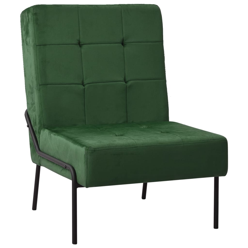 Relaxstoel 65x79x87 cm fluweel donkergroen – afbeelding 1