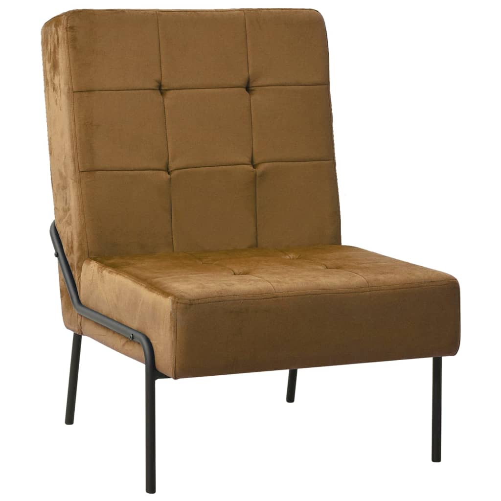Relaxstoel 65x79x87 cm fluweel bruin – afbeelding 1
