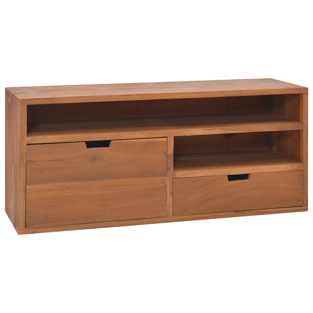 Tv-meubel 90x30x40 cm massief teakhout – afbeelding 1