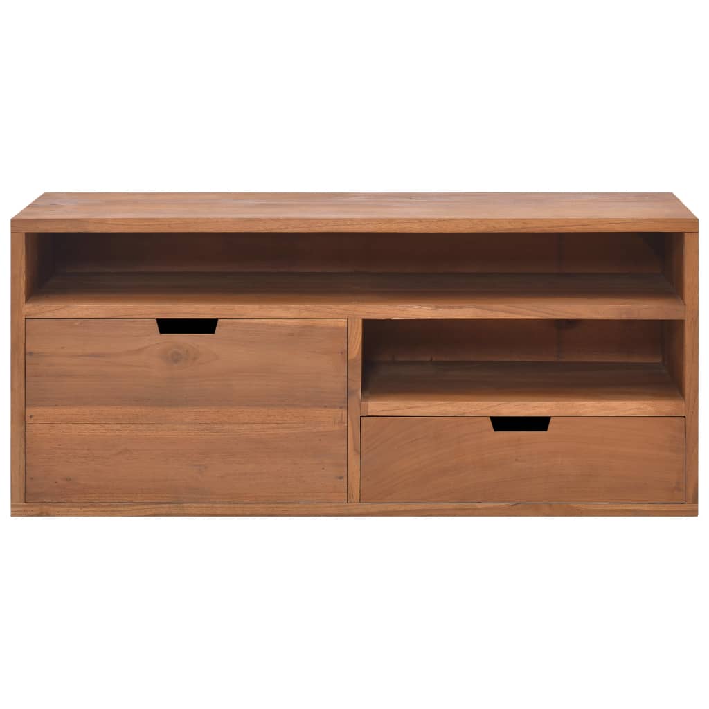 Tv-meubel 90x30x40 cm massief teakhout – afbeelding 2
