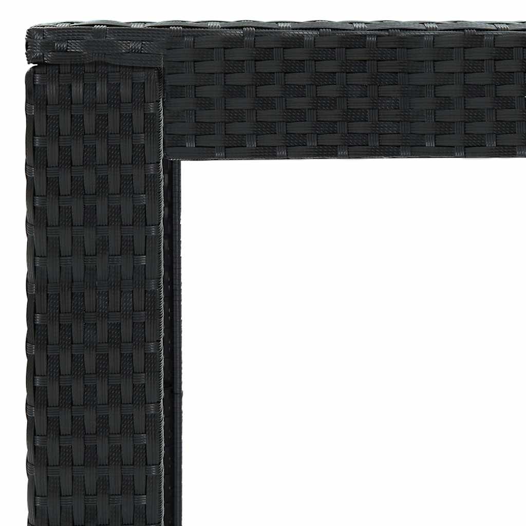 7-delige Tuinbarset met kussens poly rattan zwart – afbeelding 7