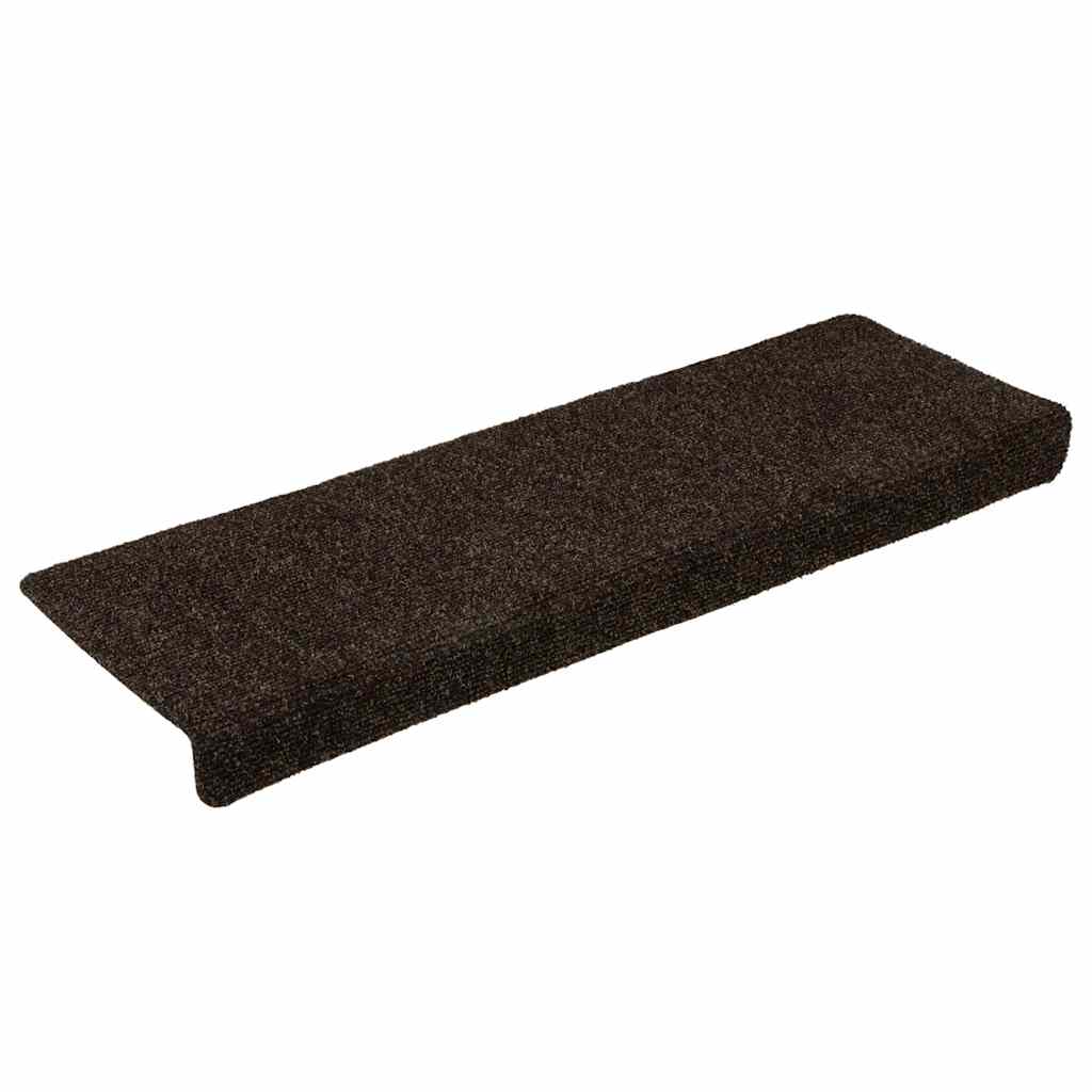 Trapmatten Zelfklevend 15 stuks 65x21x4 cm Donkerbruin Rechthoekige Rand – afbeelding 3