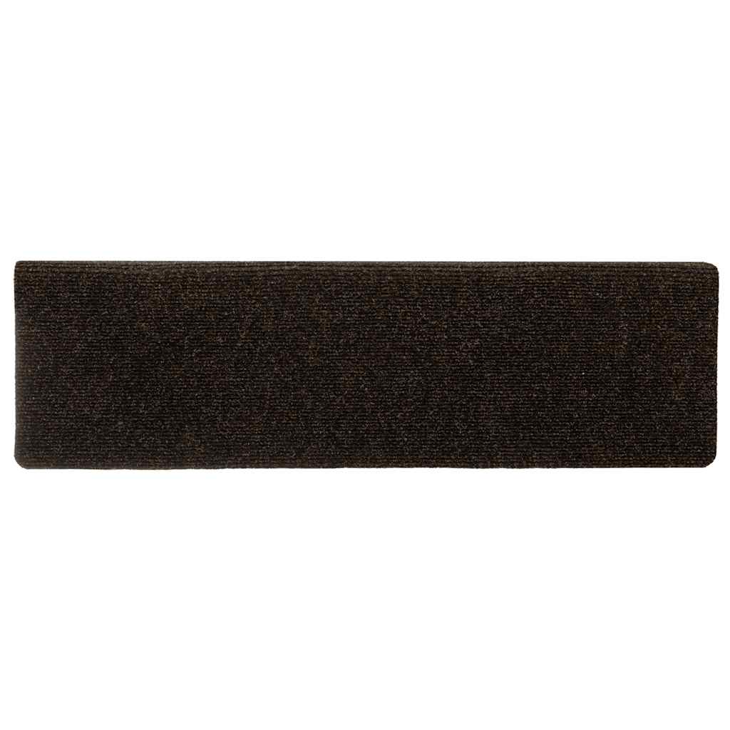 Trapmatten Zelfklevend 15 stuks 65x21x4 cm Donkerbruin Rechthoekige Rand – afbeelding 5
