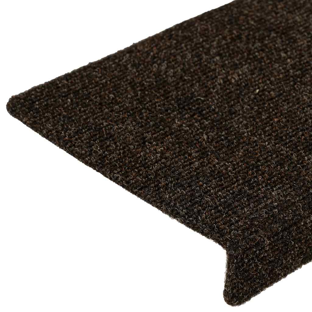 Trapmatten Zelfklevend 15 stuks 65x21x4 cm Donkerbruin Rechthoekige Rand – afbeelding 6