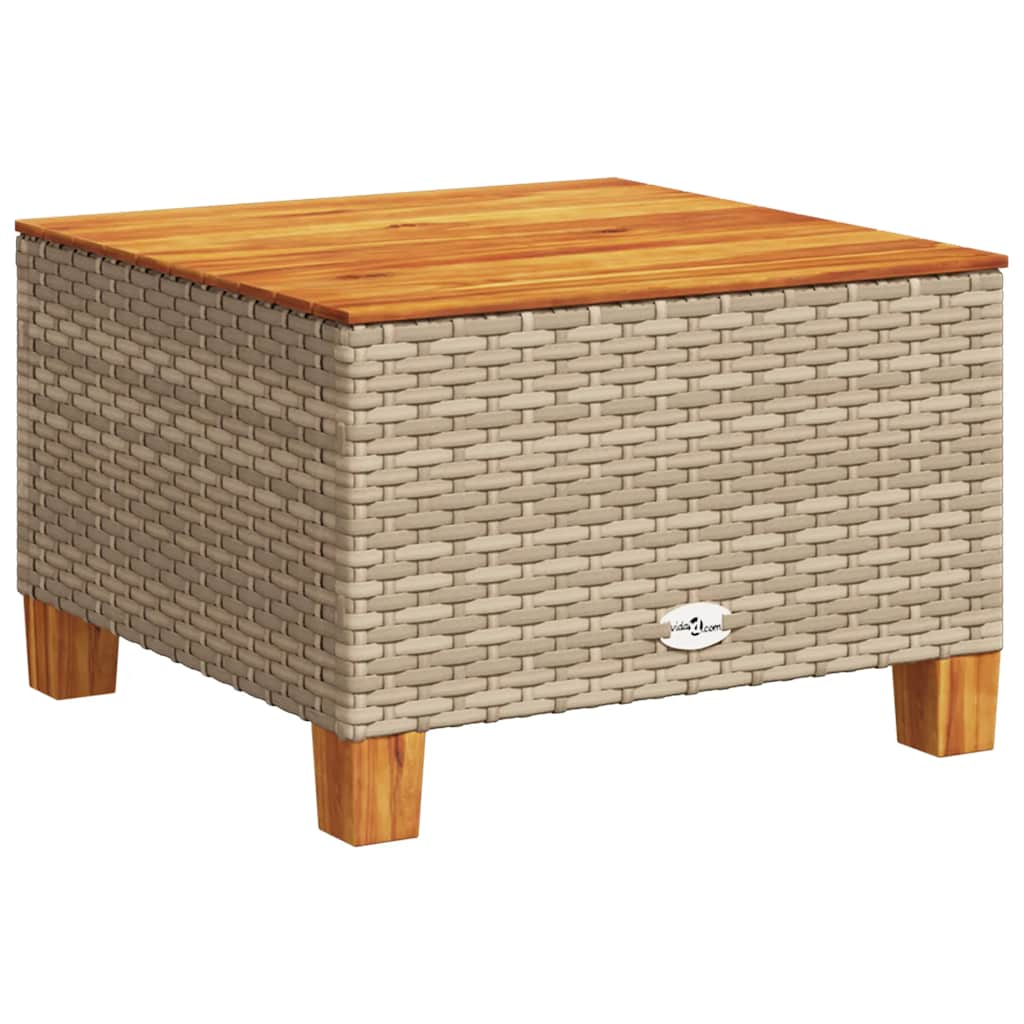 10-delige Loungeset met kussens poly rattan beige – afbeelding 5