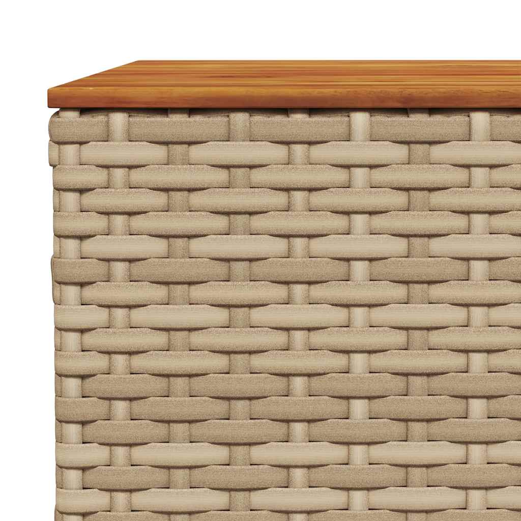 10-delige Loungeset met kussens poly rattan beige – afbeelding 7