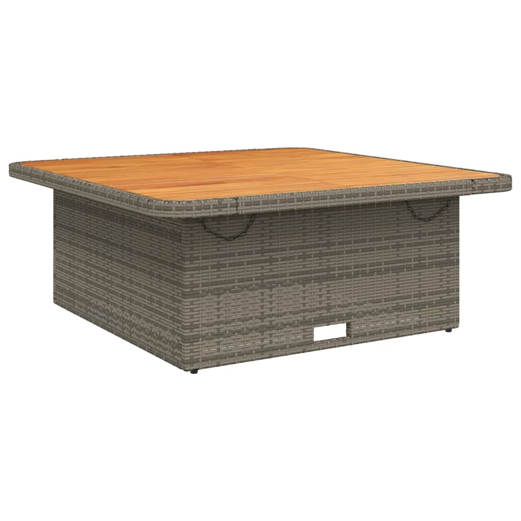 5-delige Loungeset met kussens poly rattan grijs – afbeelding 5