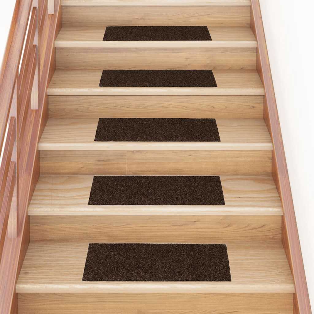 Trapmatten zelfklevend 15 stuks 60x25 cm bruin rechthoekig