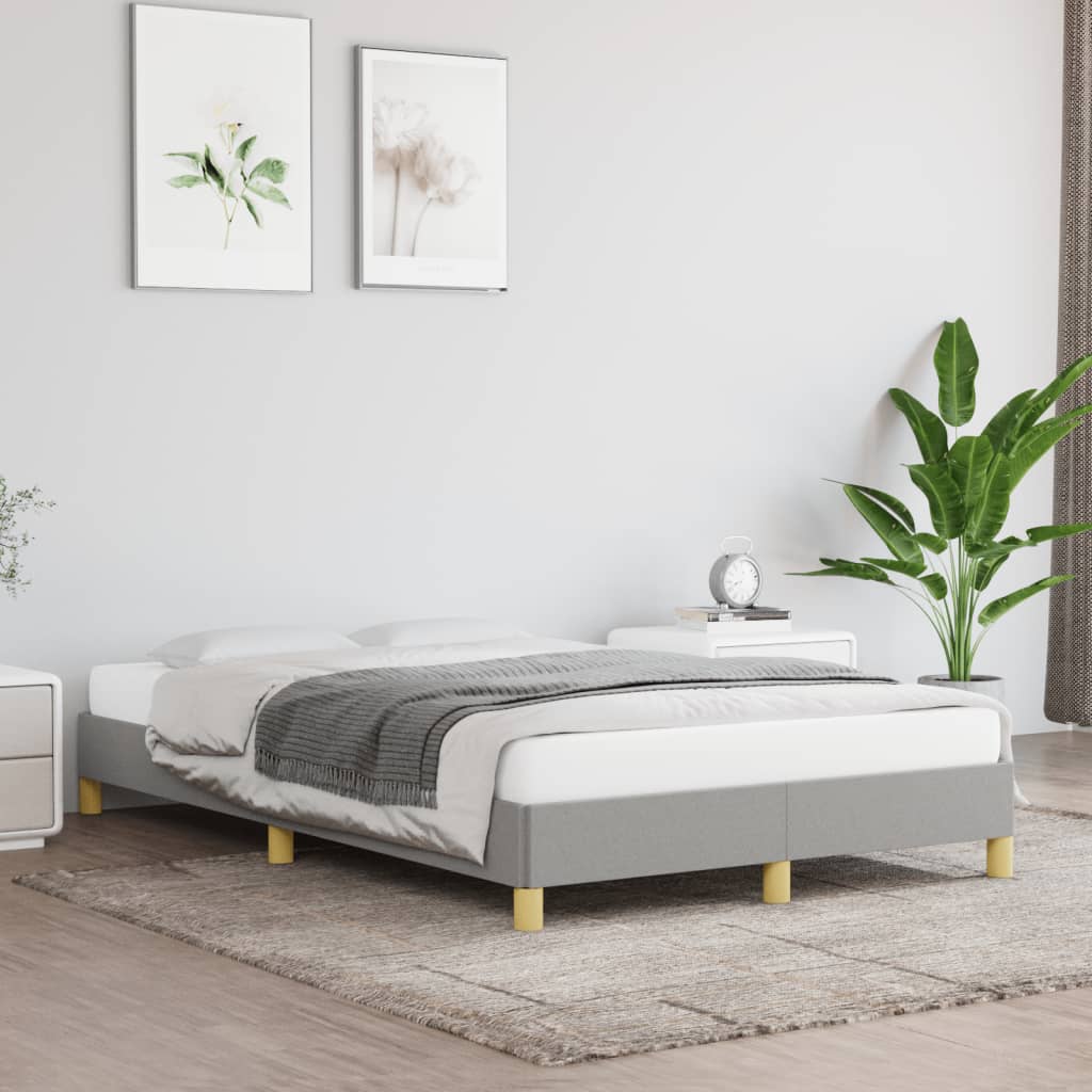 Bedframe zonder matras 120x190 cm stof lichtgrijs – afbeelding 1