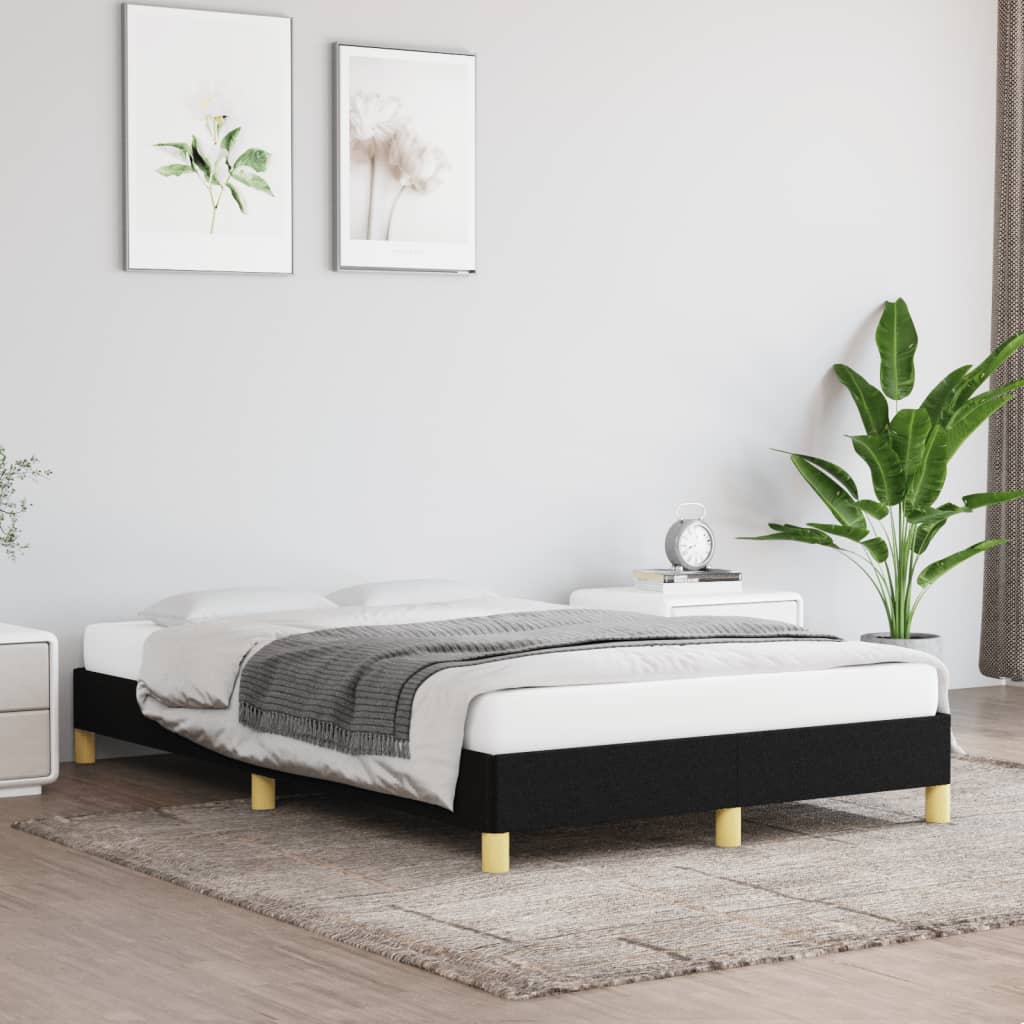 Bedframe zonder matras 120x190 cm stof zwart – afbeelding 1