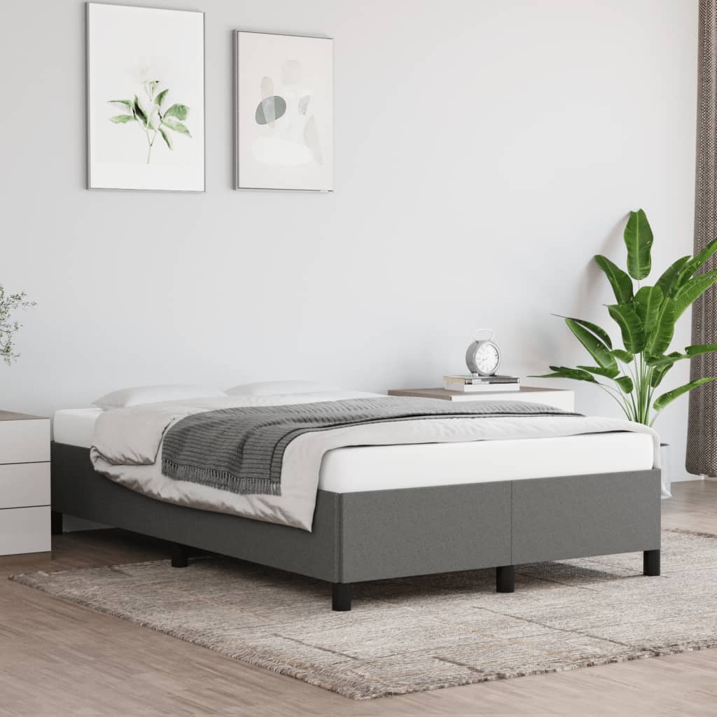 Bedframe zonder matras 120x190 cm stof donkergrijs – afbeelding 1